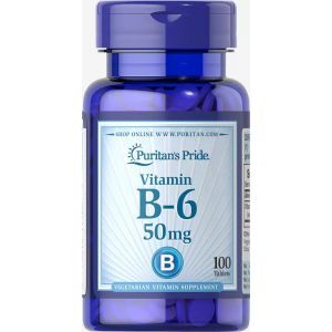 Витамин В-6, Vitamin B-6, Puritan's Pride, 50 мг, 100 таблеток
