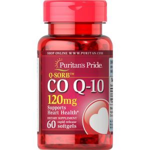 Коэнзим Q-10, Q-Sorb Co Q-10, Puritan's Pride, 120 мг, 60 гелевых капсул быстрого высвобождения

