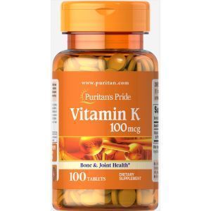 Витамин К-2, Vitamin K-2, Puritan's Pride, 100 мкг, 100 таблеток 