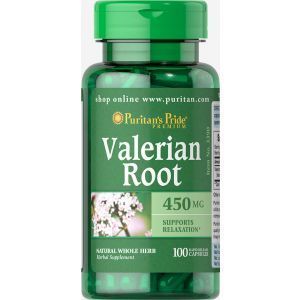 Валериана корень, Valerian Root, Puritan's Pride, 450 мг, 100 капсул 
