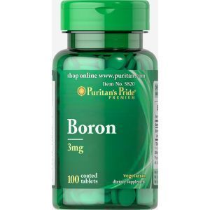 Бор, Boron, Puritan's Pride, 3 мг, 100 таблеток