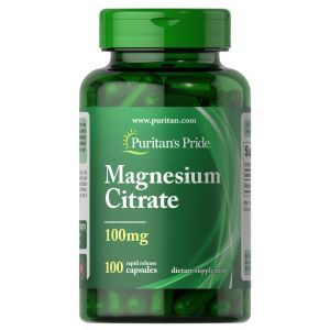 Магний цитрат, Magnesium Citrate, Puritan's Pride, 100 мг, 100 капсул
