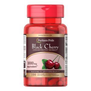 Черная вишня, Black Cherry, Puritan's Pride, 1000 мг, 100 капсул  
