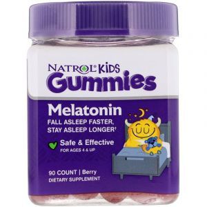 Мелатонин для детей со вкусом ягод, Kids, Melatonin Gummies, Natrol, 90 таблеток (Default)
