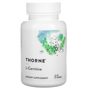 L-карнитин, L-Carnitine, Thorne Research, 60 капсул