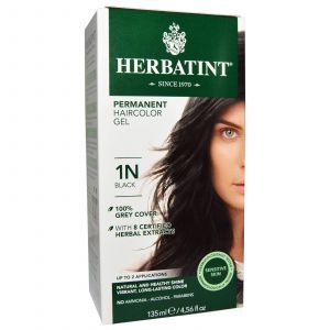 Краска для волос, Herbatint, 1N, черный, 135 мл.