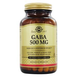 ГАМК, Гамма-аминомасляная кислота (GABA), Solgar, 500 мг, 100 кап. (Default)