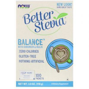 Стевия, ноль калорий, Stevia, Now Foods, 100 пакетов (Default)