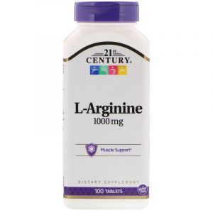 Аргинин, L-Arginine, 21st Century, 1000 мг, 100 таблеток (Default)
