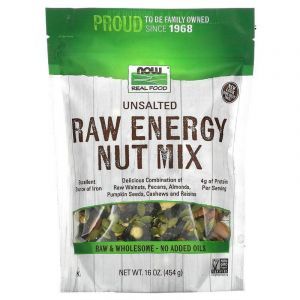 Сушеная смесь (орехи, изюм), Nut Mix, Now Foods, Real Food, 454 г