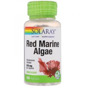 Красные водоросли, Red Marine Algae, Solaray, 375 мг, 100 капсул. (Default)