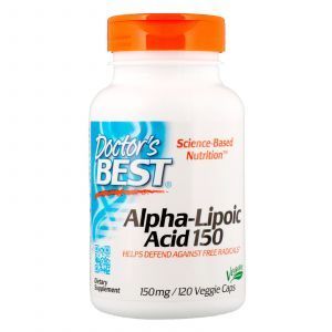Альфа-липоевая кислота, Alpha Lipoic Acid, Doctor's Best, 150 мг, 120 кап. (Default)