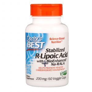 R липоевая кислота, R-Lipoic Acid, Doctor's Best, 200 мг, 60 капсул (Default)