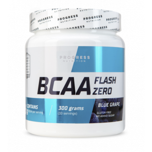 Аминокислоты BCAA, BCAA Flash Zero, Progress Nutrition, синий виноград, 300 г
