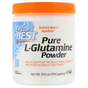 Глютамин, Pure L-Glutamine, Doctor's Best, порошок, 300 г