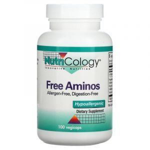 Аминокислоты свободной формы, Free Aminos, Nutricology, 100 капсул 