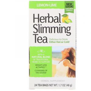Зеленый чай для похудения (лимон, лайм), Herbal Slimming Tea, 21st Century, 24 пак., 45 г (Default)