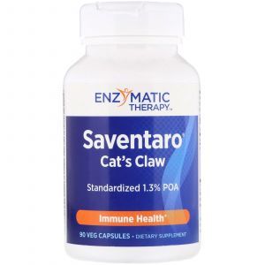 Кошачий коготь, Saventaro Cats Claw, Enzymatic Therapy (Nature's Way), 90 капсул (Default)