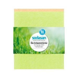 Салфетка-губка для влажной уборки суперпоглощающая, ECO Sponge Cloth, SODASAN, 2шт.