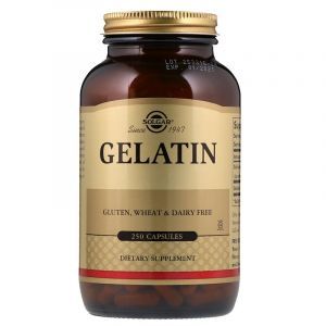 Гидролизат желатина, Natural Gelatin, Solgar, 250 капсул (Default)