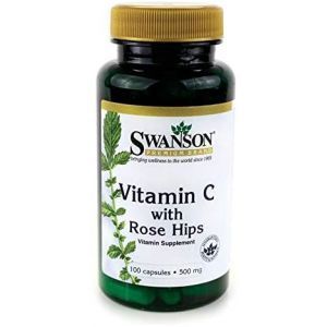 Витамин С с шиповником, Vitamin C with Rose Hips, Swanson, 500 мг, 100 капсул