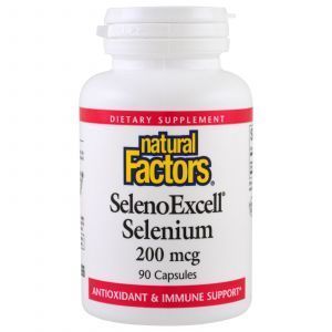 Селен (SelenoExcell, Selenium), Natural Factors, 200 мкг, 90 капсул (Default)