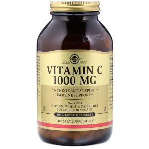 Витамин С, Vitamin C, Solgar, 1000 мг, 250 капсул
