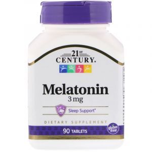 Мелатонин, Melatonin, 21st Century, 3 мг, 90 таб. (Default)