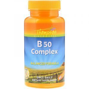 Комплекс витаминов В-50, B50 Complex, Thompson, 60 капсул (Default)