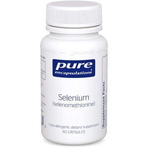 Селен (селенометионин), Selenium (selenomethionine), Pure Encapsulations, для поддержки иммунной системы, предстательной железы, коллагена и щитовидной железы, 60 капсул