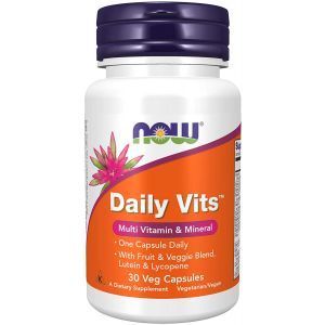 Мультивитамины, Daily Vits, Multi Vitamin & Mineral, Now Foods, 30 капсул 