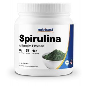 Спирулина, Spirulina, Nutricost, порошок, 454 г