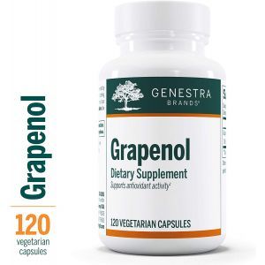 Антиоксидантная поддержка, Grapenol, Genestra Brands, 120 вегетарианских капсул
