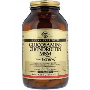 Глюкозамин, хондроитин, метилсульфонилметан с Эстер-C, Glucosamine Chondroitin MSM With Ester-C Solgar, 180 таблеток (Default)