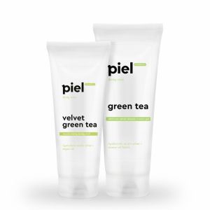 Набор "Очищение и уход за кожей тела", Velvet Green Tea, (крем-гель для душа+молочко для тела), Piel Cosmetics, 250 мл/200 мл