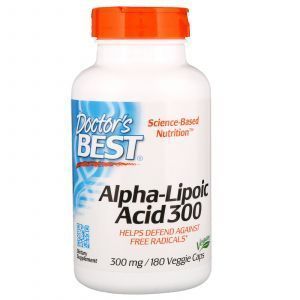 Альфа-липоевая кислота, Alpha-Lipoic Acid, Doctor's Best, 300 мг, 180 кап. (Default)