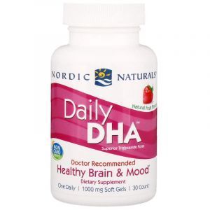 Рыбий жир (клубника), Daily DHA, Nordic Naturals, 1000 мг, 30 кап. (Default)