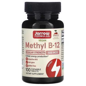 Витамин В12, Methyl B-12, Jarrow Formulas, 500 мкг, 100 леденцов