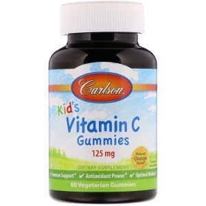 Витамин С для детей, Kid's Vitamin C Gummies, Carlson Labs, 60 жевательных конфет