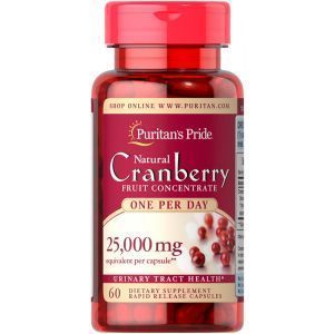 Клюква, Cranberry, Puritan's Pride, 1 на день, 60 капсул
