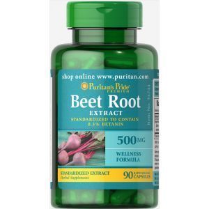 Свекла, экстракт корня, Beet Root Extract , Puritan's Pride, 500 мг, 90 капсул
