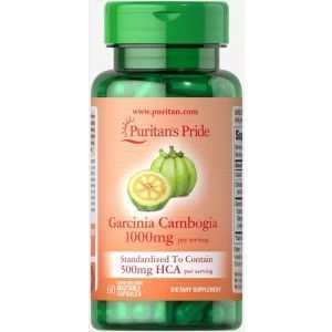 Гарциния камбоджийская, Garcinia Cambogia, Puritan's Pride, 500 мг, 60 вегетарианских капсул
