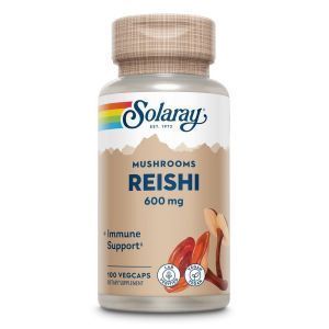 Грибы рейши,  Reishi Mushroom, Solaray, 600 мг, 100 капсул