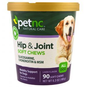 Здоровые суставы, для собак, Hip & Joint, Pet Natural Care, 90 жевательныт таблеток