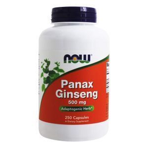 Женьшень, Panax Ginseng, Now Foods, 500 мг, 250 кап