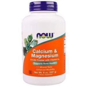 Кальций и магний, Calcium & Magnesium, Now Foods, 1:1, 227 