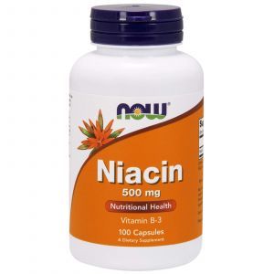 Витамин В3, Ниацин, Niacin, Now Foods, 500 мг, 100 капс