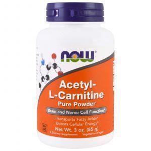 Ацетил карнитин, Acetyl-L-Carnitine, Now Foods, 85 г 