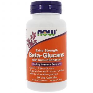 Бета глюкан, Beta-Glucans, Now Foods, 250 мг, 60 капс