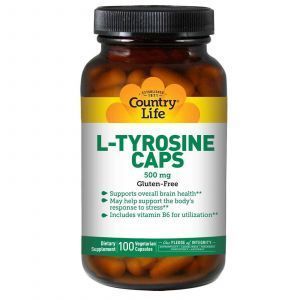 L- тирозин, Country Life, 500мг, 100 капс